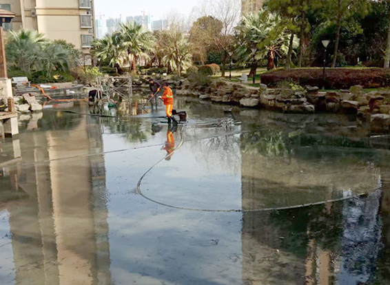 缙云景观池淤泥清理